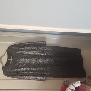 NWT Lane Bryant lined metallic size 14/16 dress with 3/4 sleeves. Never worn.